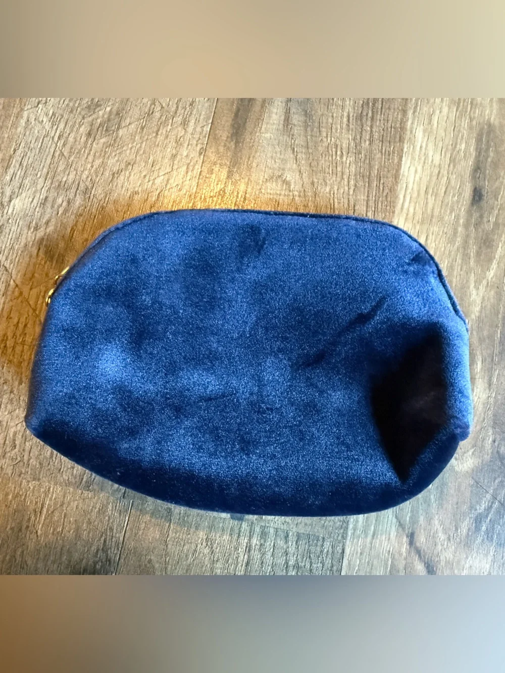 Dior Dark Blue Velvet CD Logo Pouch